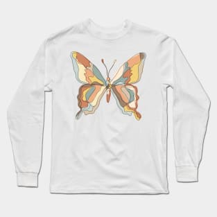 cute butterfly pastel boho aesthetic Long Sleeve T-Shirt